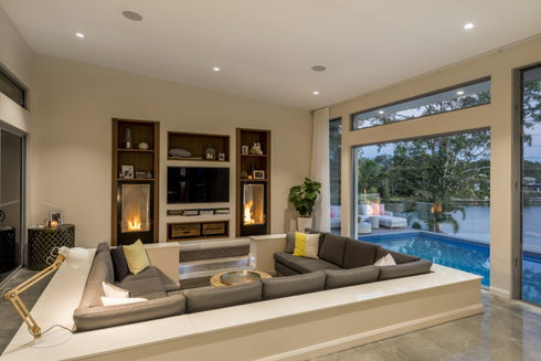 Ecosmart Fire Flex 18SS Single Sided Fireplace Insert - Black Finish / Black Burner - ESF.FX.18SS.B